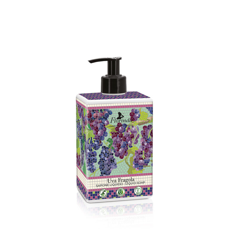 Sapone Liquido Florinda Mosaici Italiani – Uva Fragola Ricarica 1l