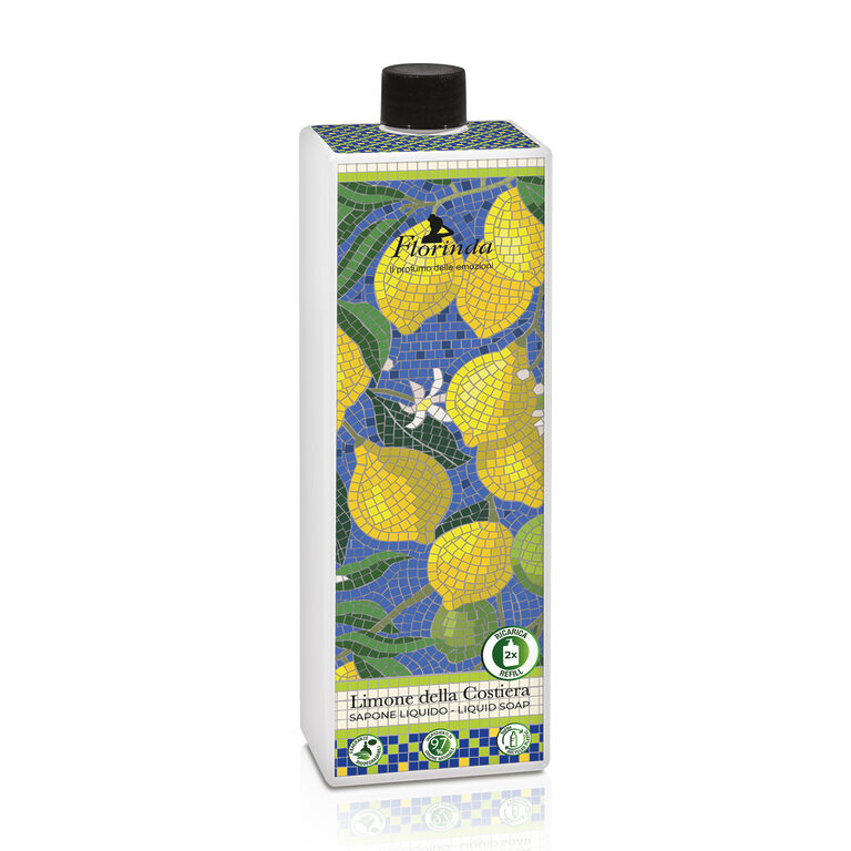 Sapone Liquido Florinda Mosaici Italiani – Limone della Costiera Ricarica 1L