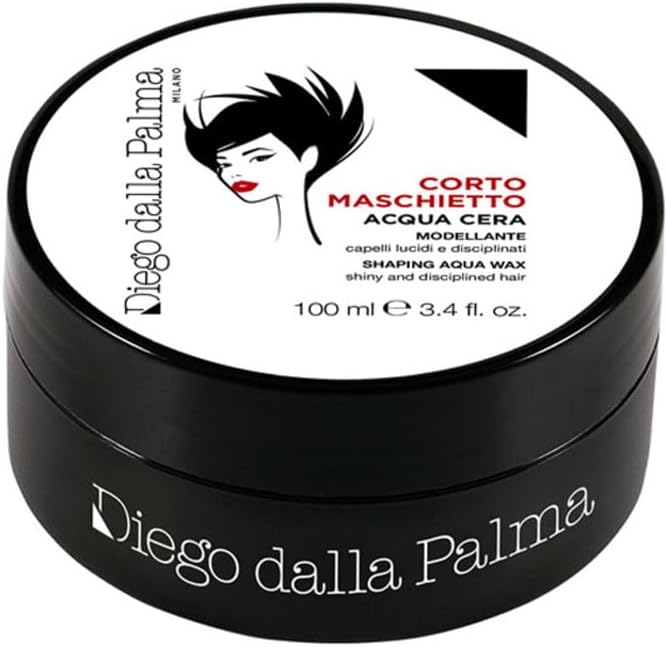 Diego dalla Palma | CORTOMASCHIETTO - AQUA CERA MODELLANTE, Cera Capelli per Capelli Scolpiti e Definiti, Effetto Naturale Invisibile, per Capelli Corti, 100ml