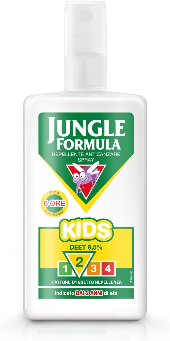 Jungle Formula Kids Spray Insetto repellente Antizanzare con DEET al 9,5%, 75ml
