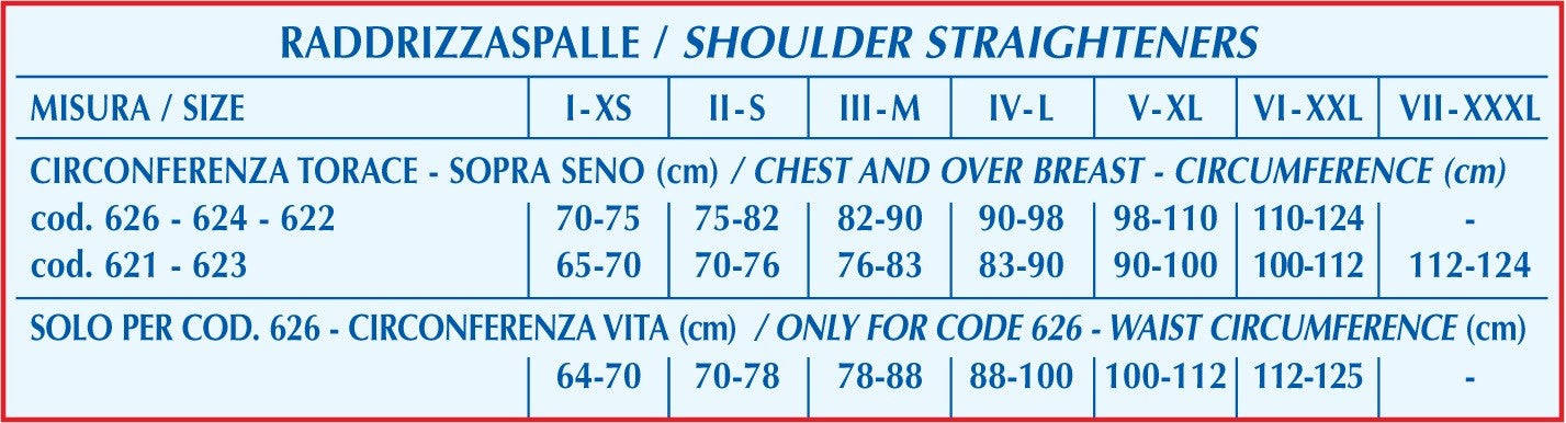 RADDRIZZASPALLE POSTURALE CON FASCIA LOMBARE - altezza cm 16