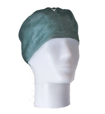 Cappello chirurgico monouso in TNT, con elastico, verde - CF 100 pz