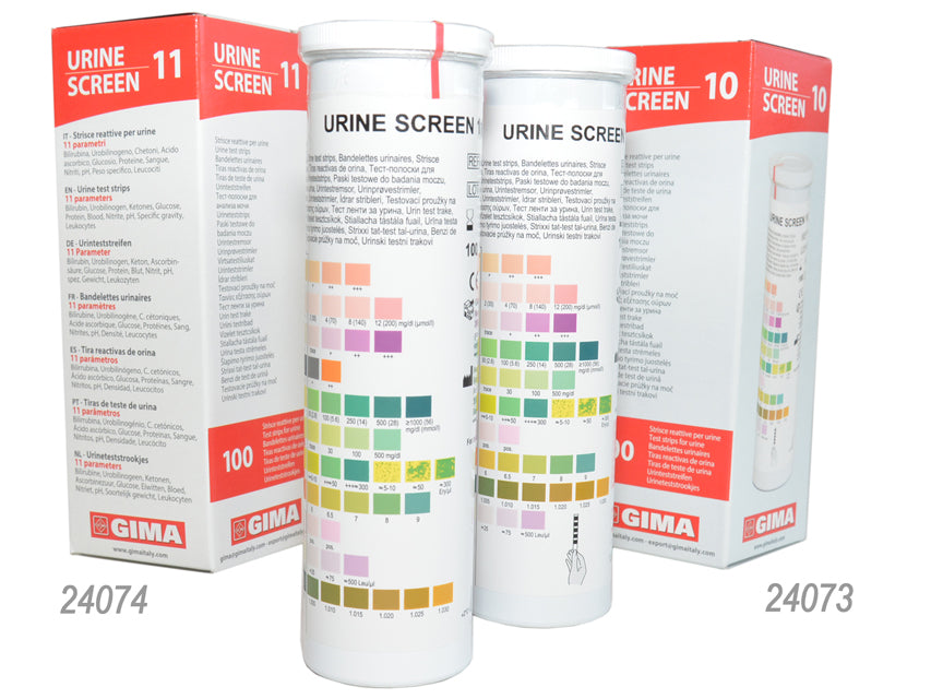 STRISCE URINA IN FLACONE - 11 parametri - professionali