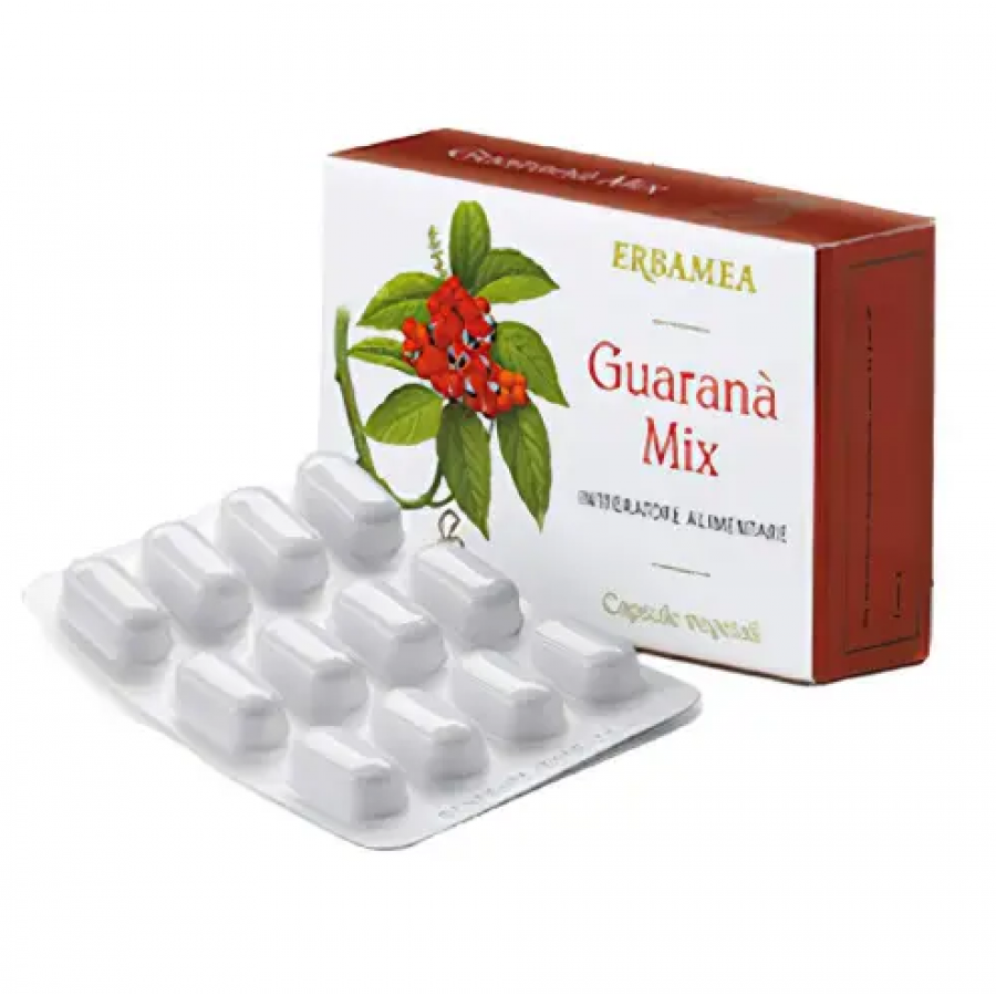 Erbamea - Guaranà Mix 24 Capsule Vegetali - Integratore Energia Naturale
