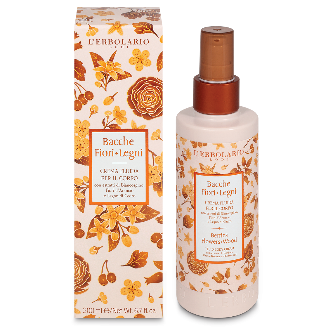 Crema Fluida per il Corpo Bacche Fiori Legni 200ml