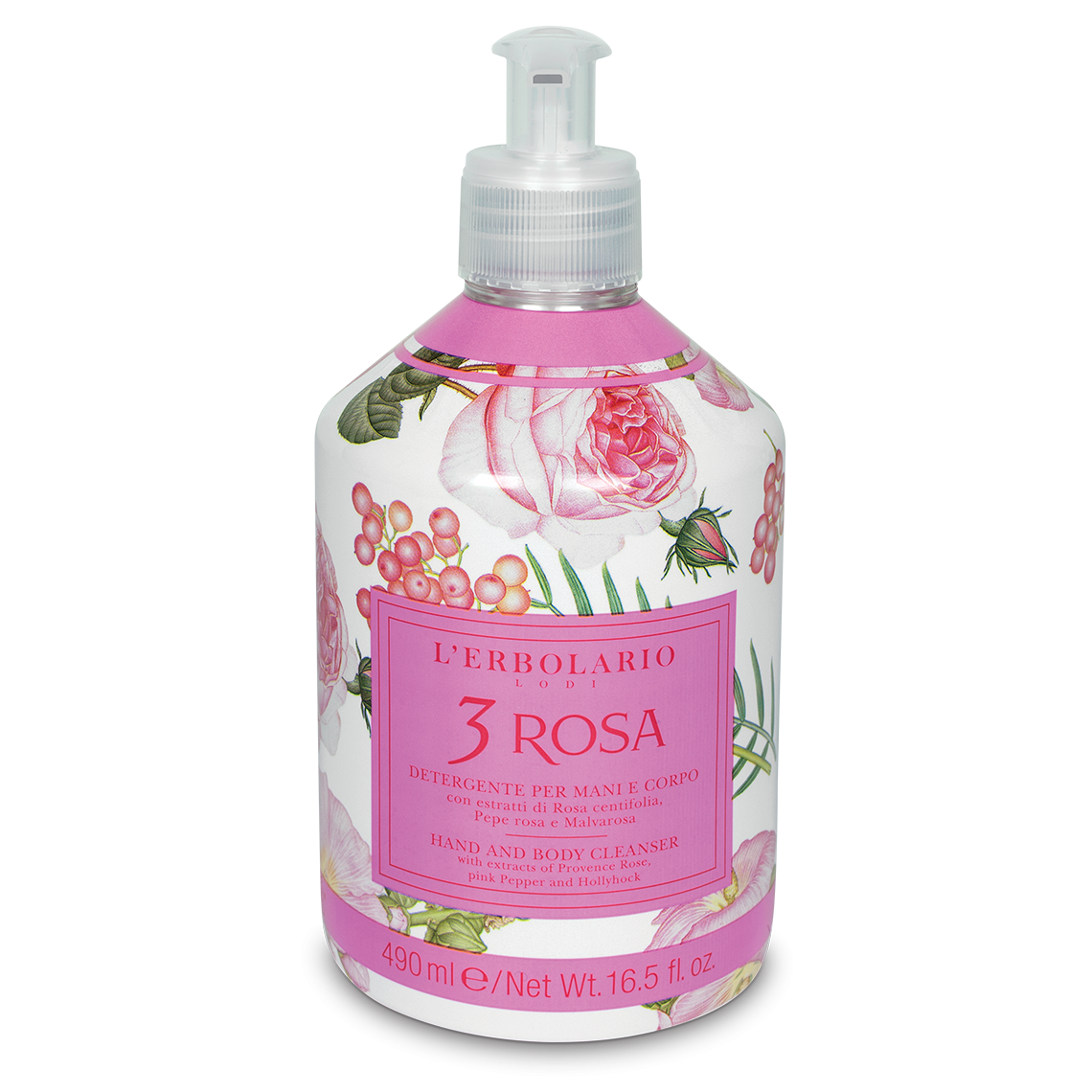 Detergente Mani e Corpo 3 Rosa 490ml