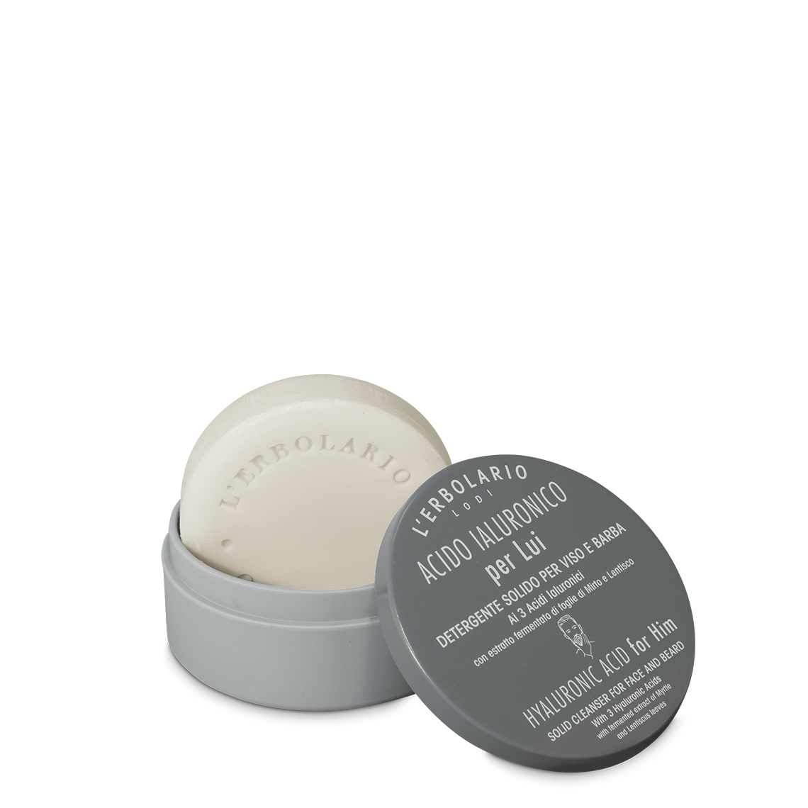 Detergente Solido Viso e Barba Acido Ialuronico per Lui 60g