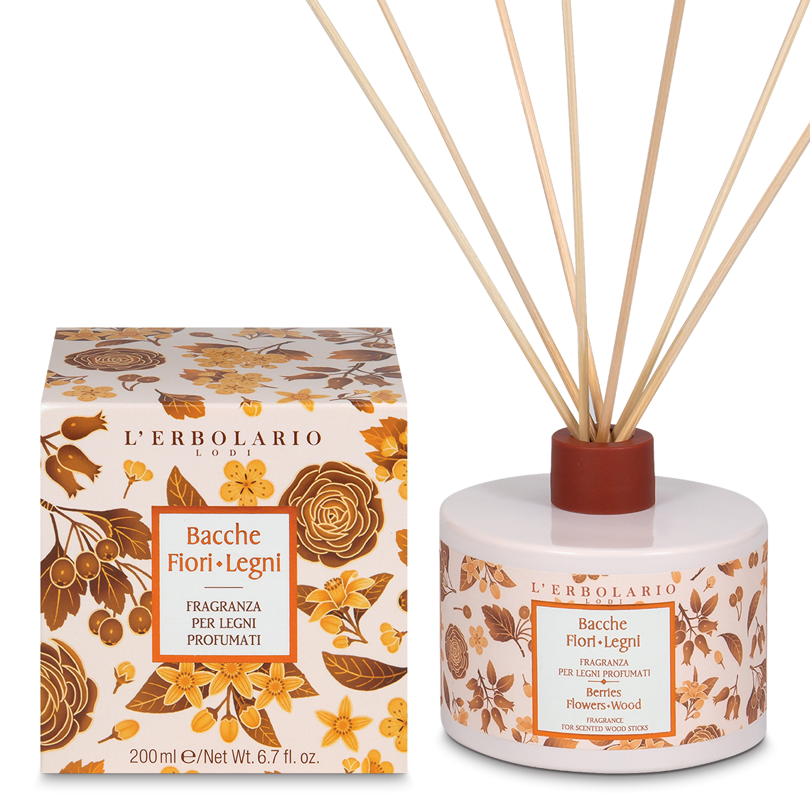 Fragranza per Legni Profumati Bacche Fiori Legni 200ml