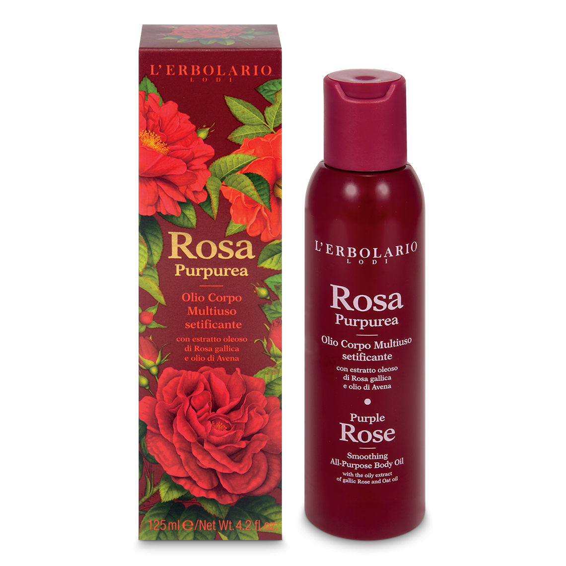 Olio Corpo Multiuso Setificante Rosa Purpurea 125ml