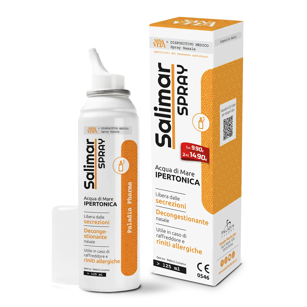 Sanavita Salimar spray nasale – IPERTONICO