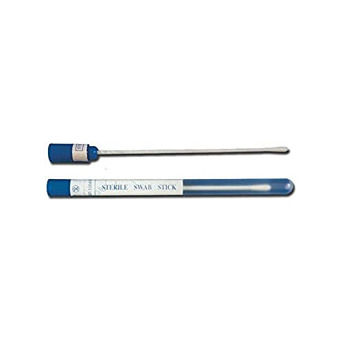 Tampone Cotone, Sterile, Confezione da 100 pezzi, 15 cm - diam. 0,5 cm - sterile