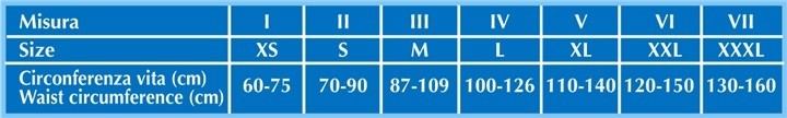 CINTURA MULTISAN CLASSICA REGOLABILE CON PANNELLO IN COTONE - altezza cm 24