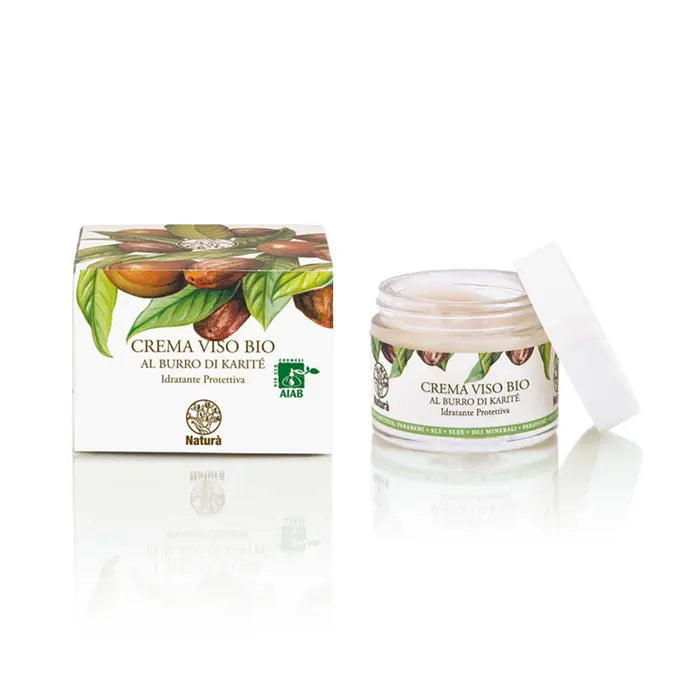 Crema Viso Bio Al Burro Di Karite' Idratante E Protettiva 50 ml