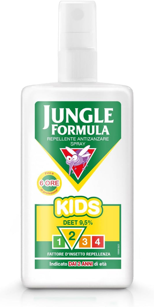 Jungle Formula Kids Spray Insetto repellente Antizanzare con DEET al 9,5%, 75ml