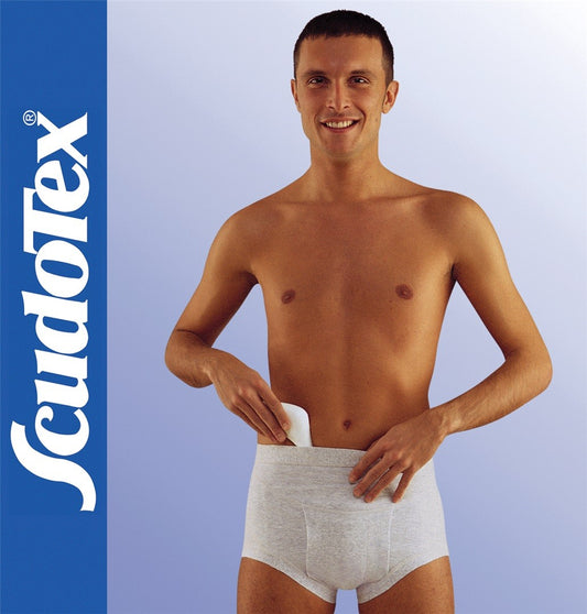 SLIP CONTENITIVI GRIGI A VITA ALTA E CON PELOTTE