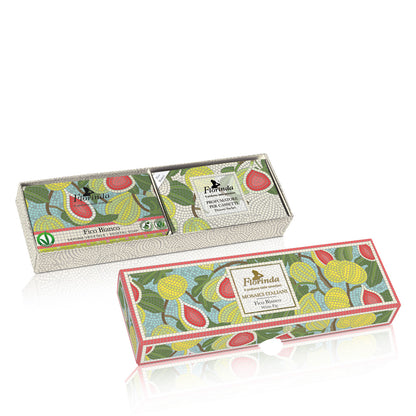 Cofanetto 1 sapone vegetale 200 g + 3 buste profumate per cassetti