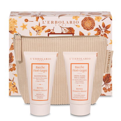 Beauty-Pochette Biancospino Bacche Fiori Legni