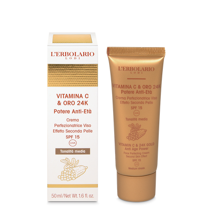 Viso tonalità media Vitamina C & Oro 24K 50ml