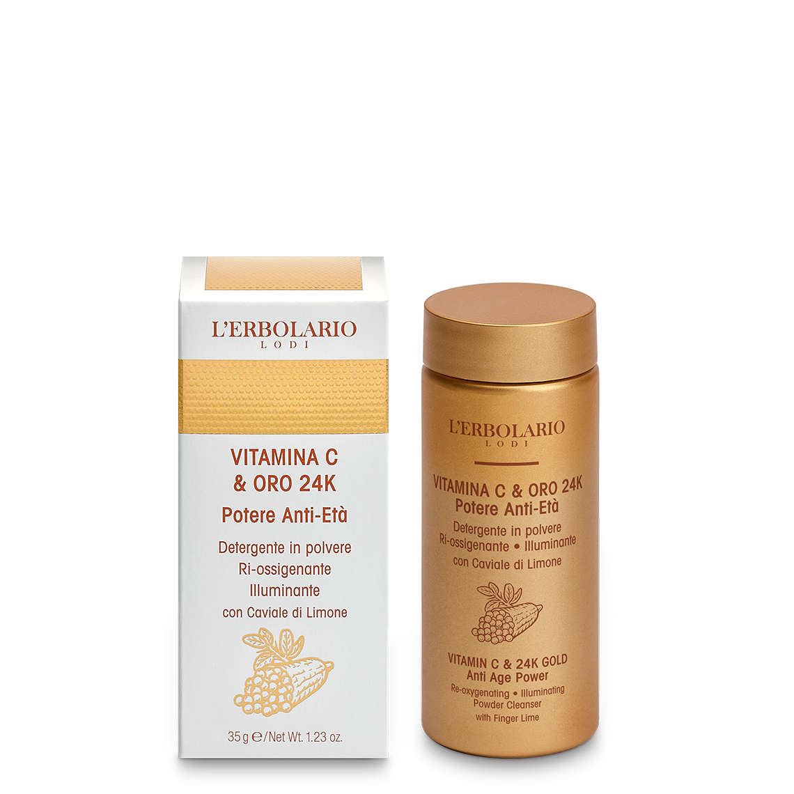 Detergente Viso in Polvere Vitamina C & Oro 24K 35g