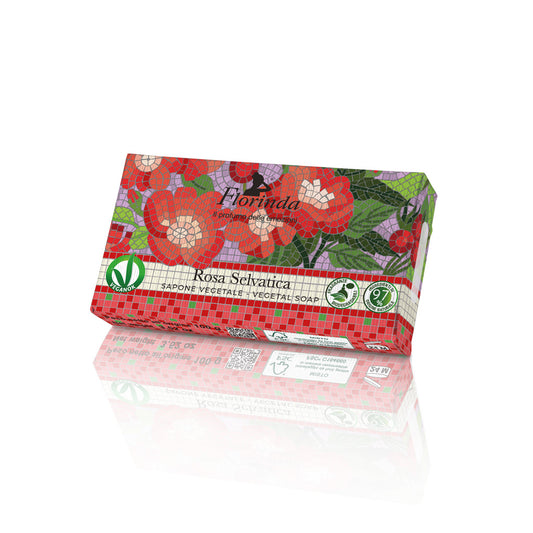 Sapone Vegetale Florinda Mosaici Italiani – Rosa Selvatica 100g